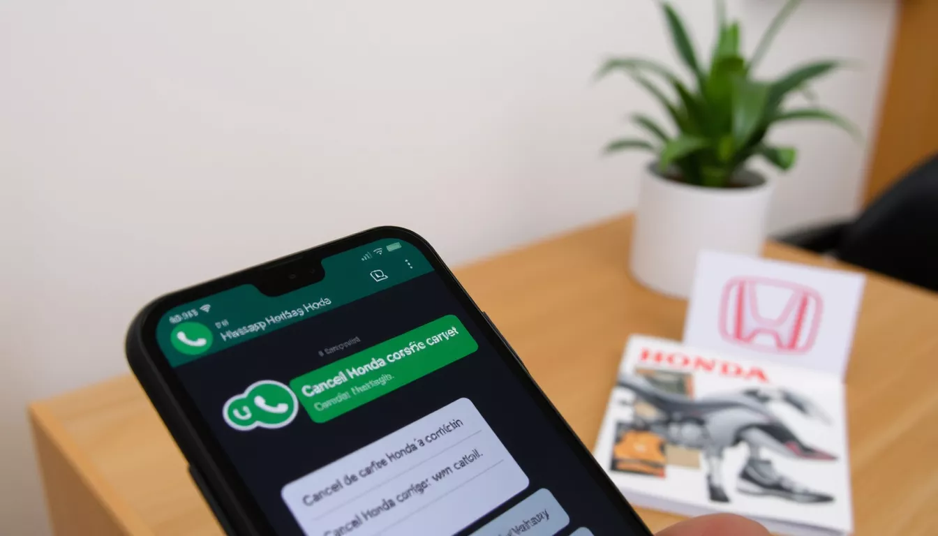 Como cancelar consórcio Honda pelo WhatsApp?