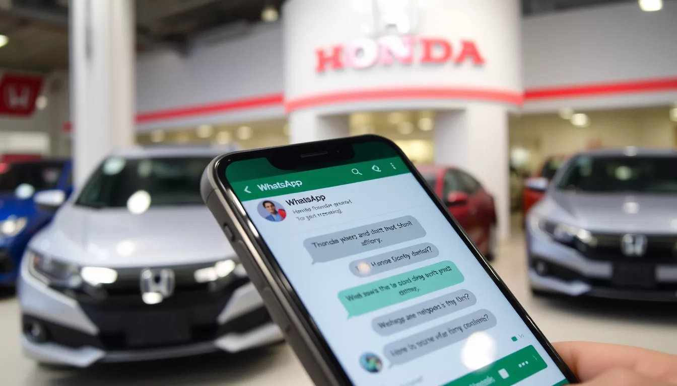 Como posso falar com um atendente da Honda pelo WhatsApp?