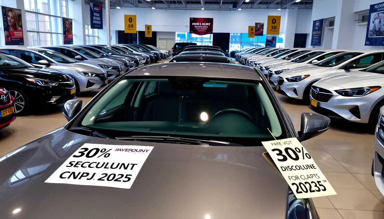 Quais carros têm 30% de desconto para CNPJ 2025?