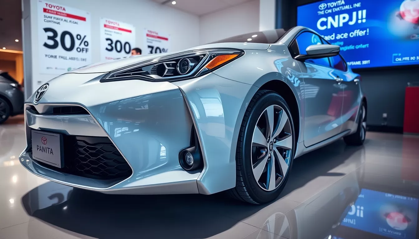 Quais carros têm 30% de desconto para CNPJ Toyota?