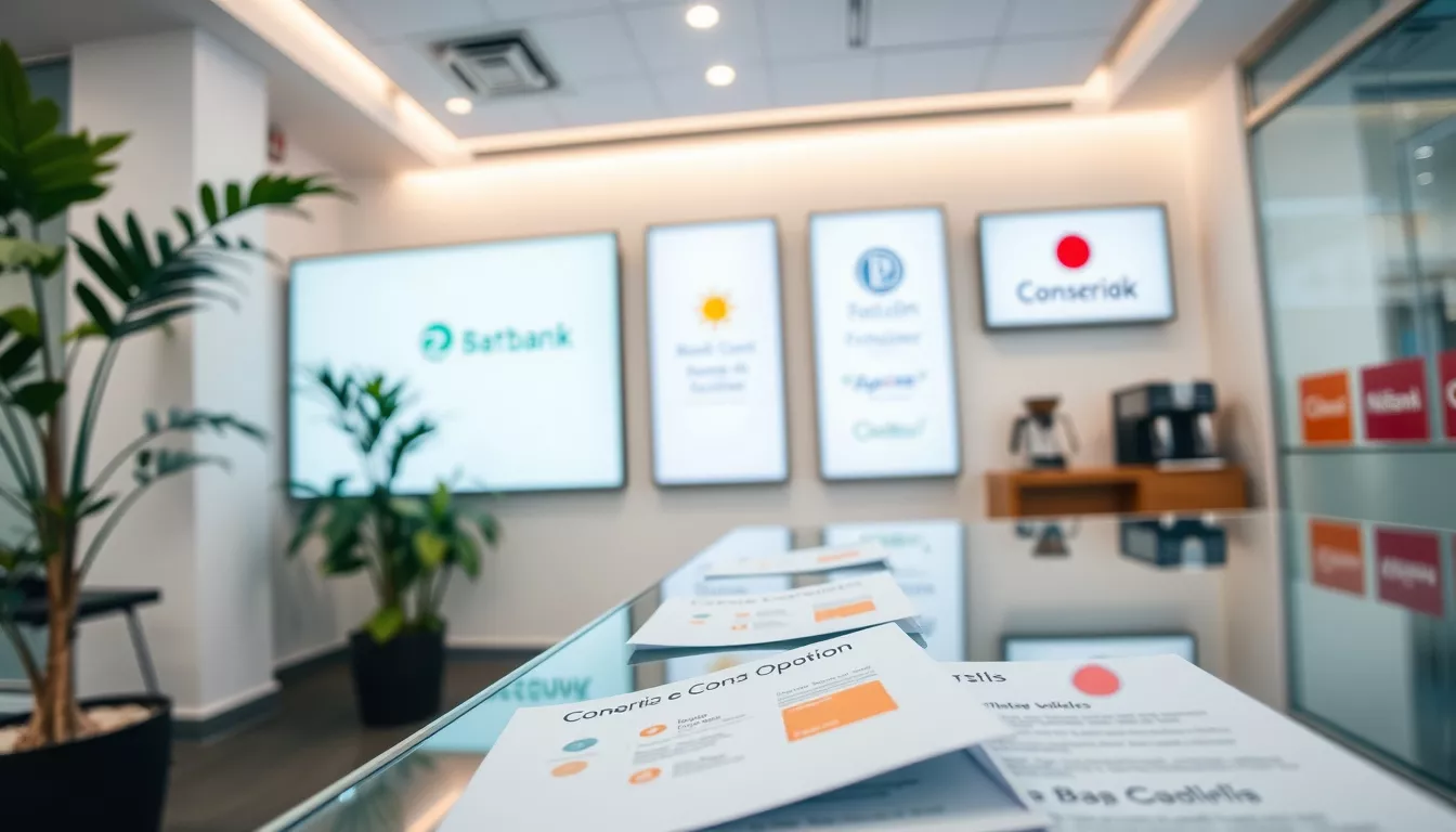 Quais os bancos que mais contemplam consórcio?