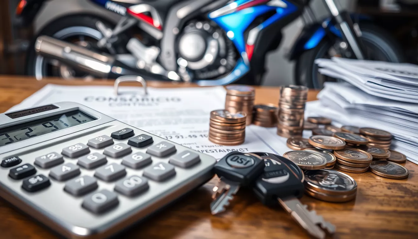 Qual a porcentagem para tirar uma moto no consórcio?