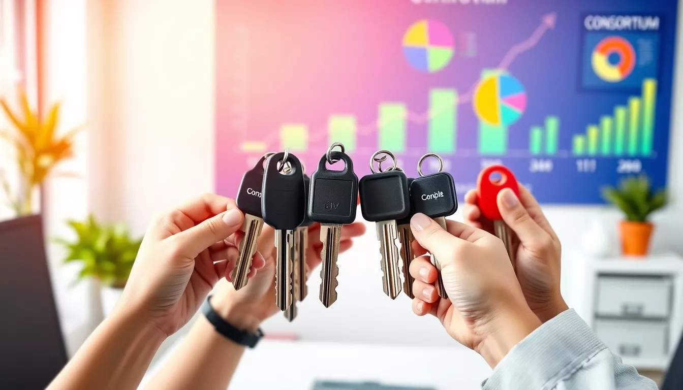 Qual consórcio tem mais contemplados?