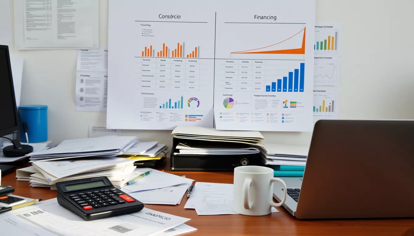 Qual é a diferença entre consórcio e financiamento?