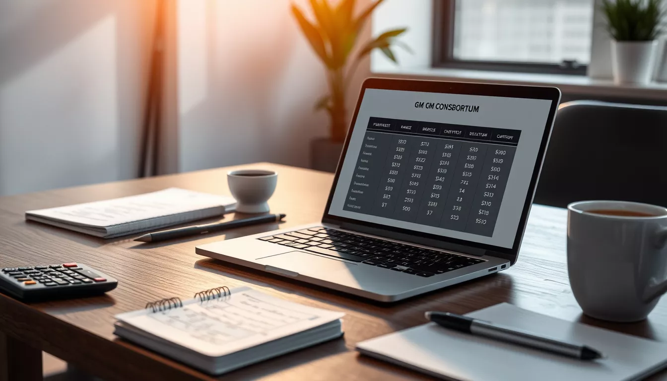 Qual é a tabela de preços do consórcio GM?