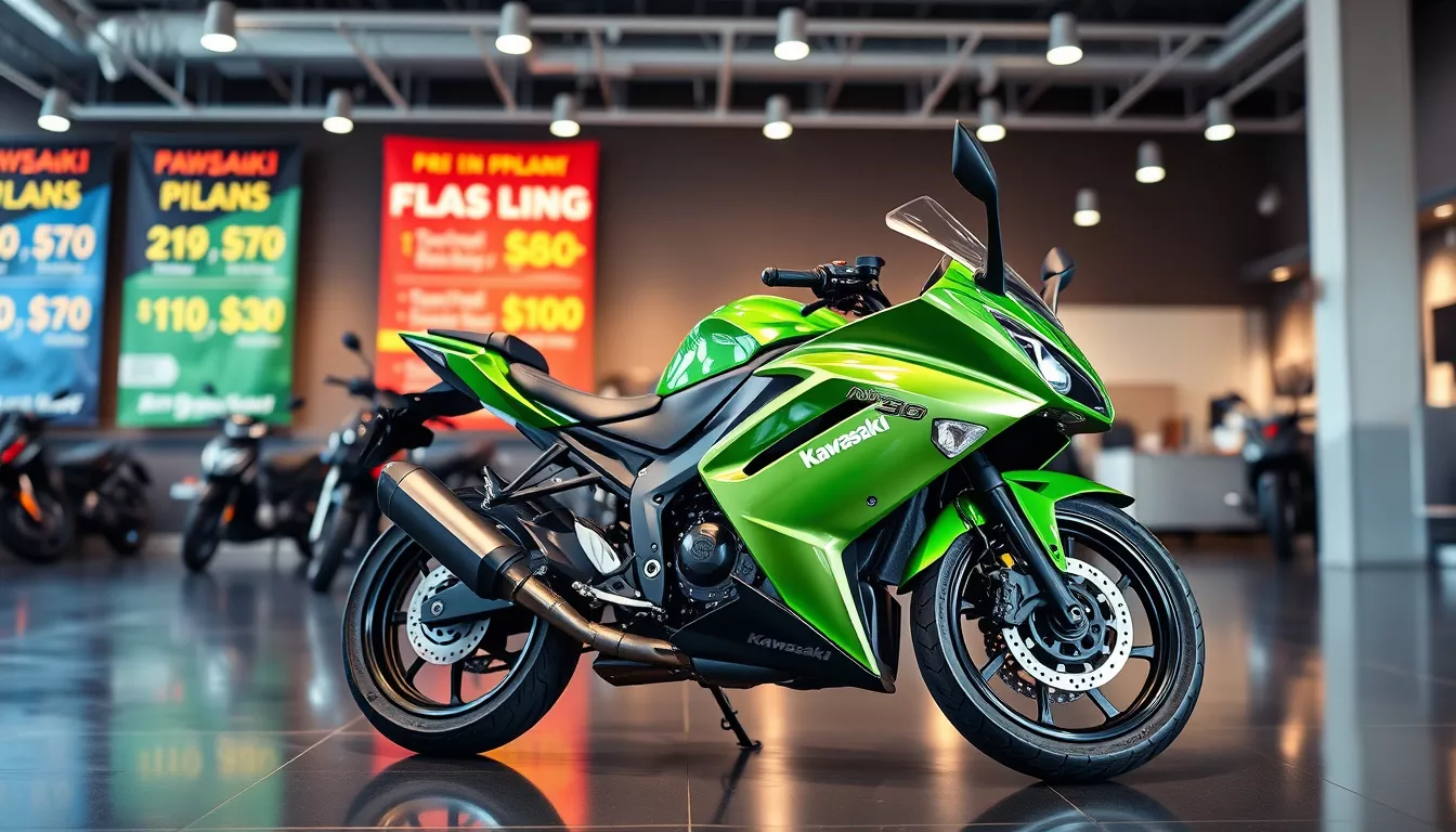 Qual é o preço parcelado da Kawasaki Ninja 300?