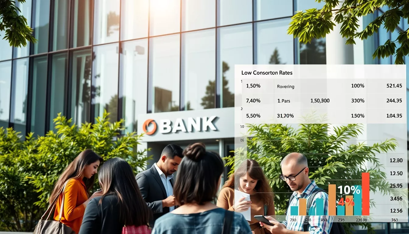 Qual o banco que tem a menor taxa de consórcio?