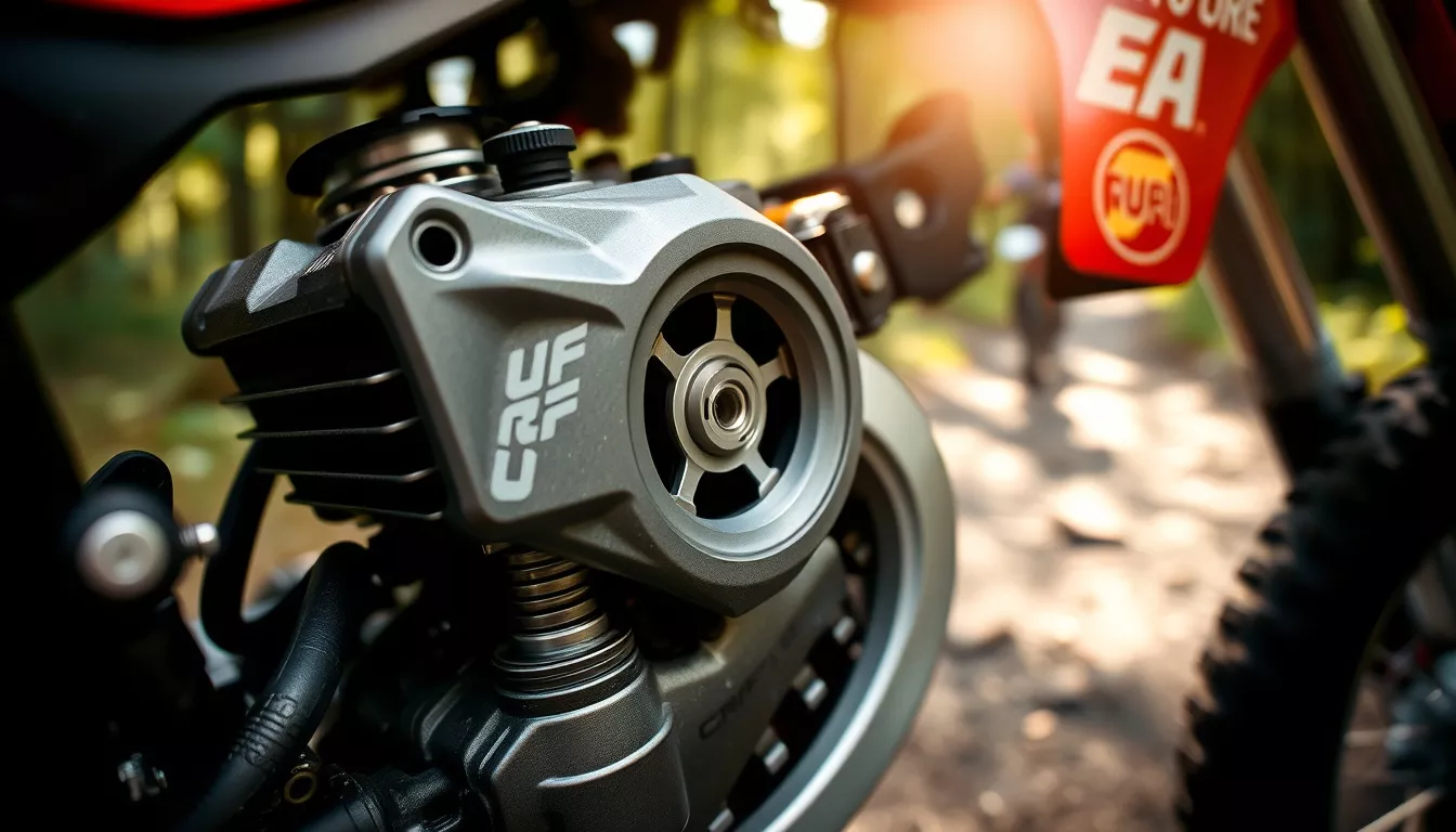 Qual o curso do motor da CRF 250F?