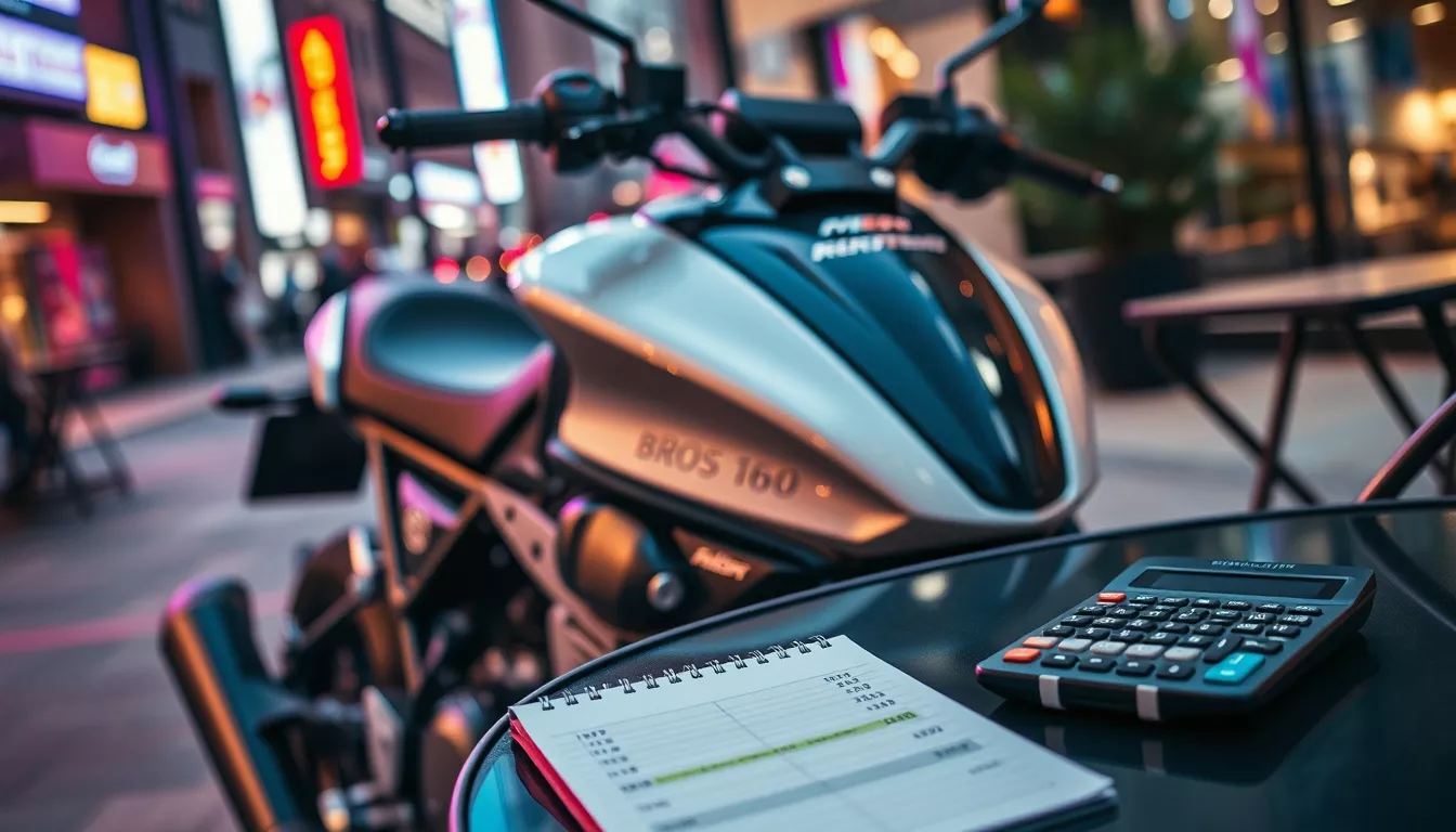 Qual o valor da Bros 160 financiada?