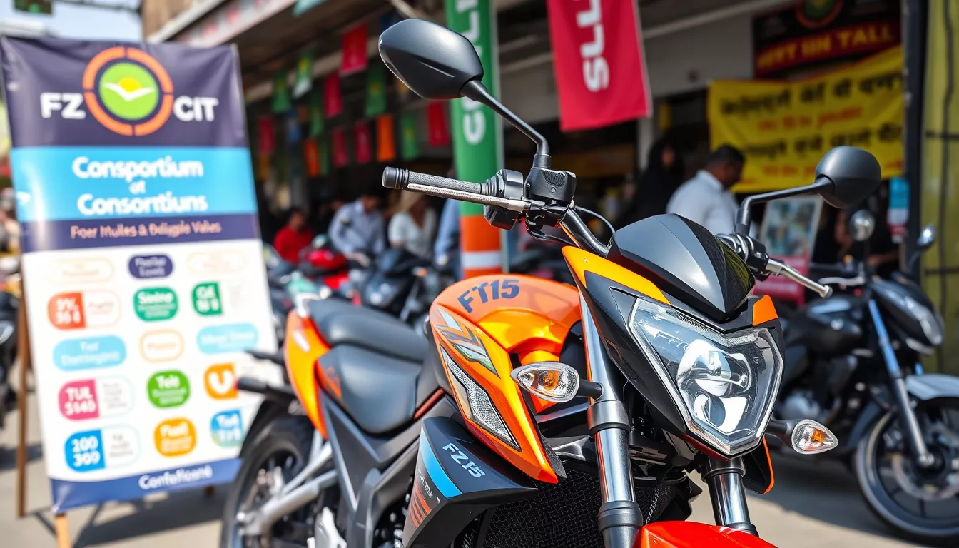 Qual o valor da FZ15 no consórcio?