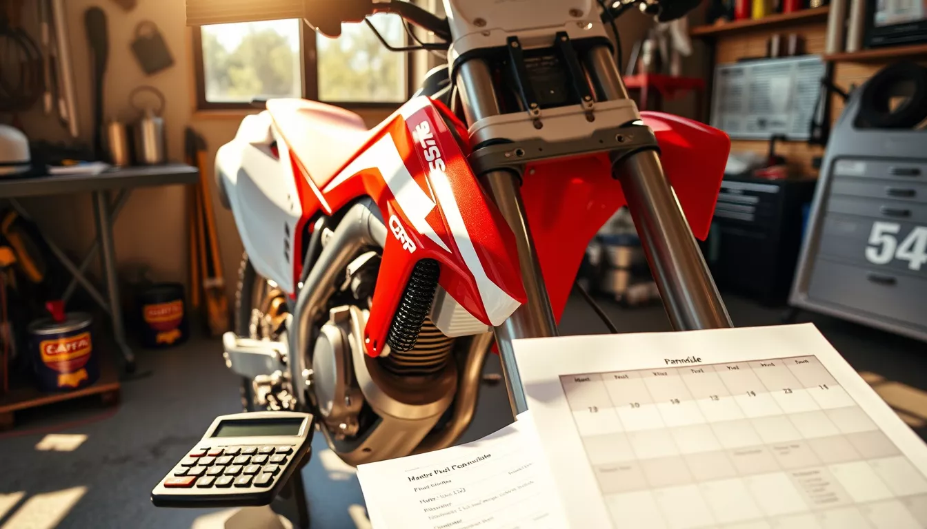 Qual o valor da parcela da CRF 250F?