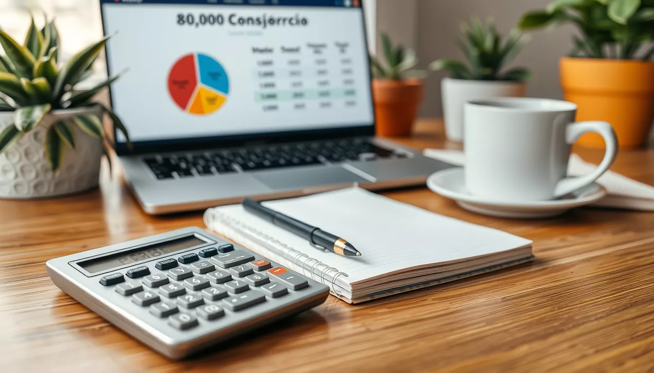 Quanto ficam as parcelas de um consórcio de 80 mil?