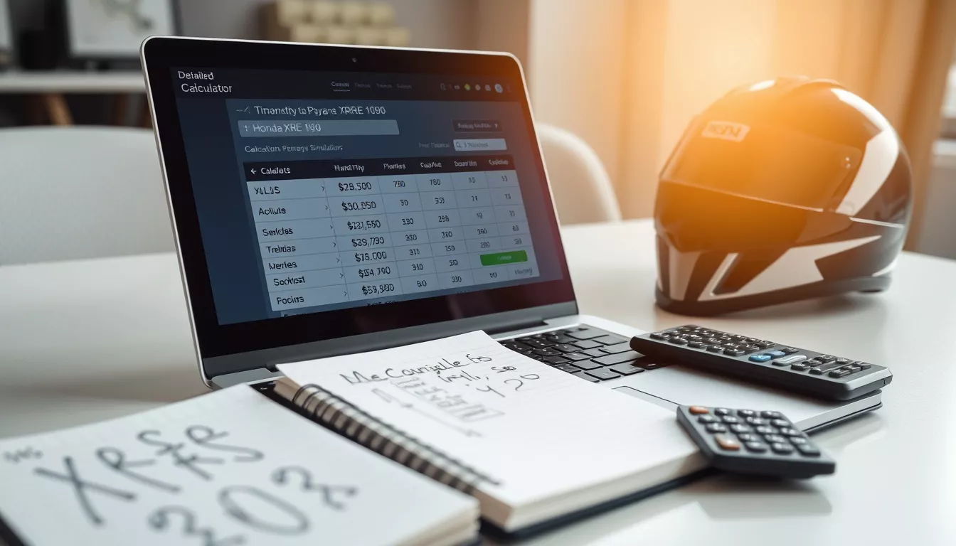 Simulação de Consórcio Honda XRE 190: cálculo mensal